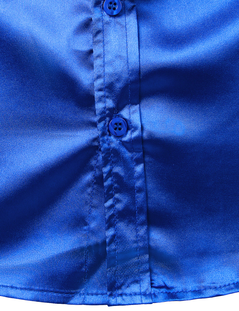 satin royal blue shirt