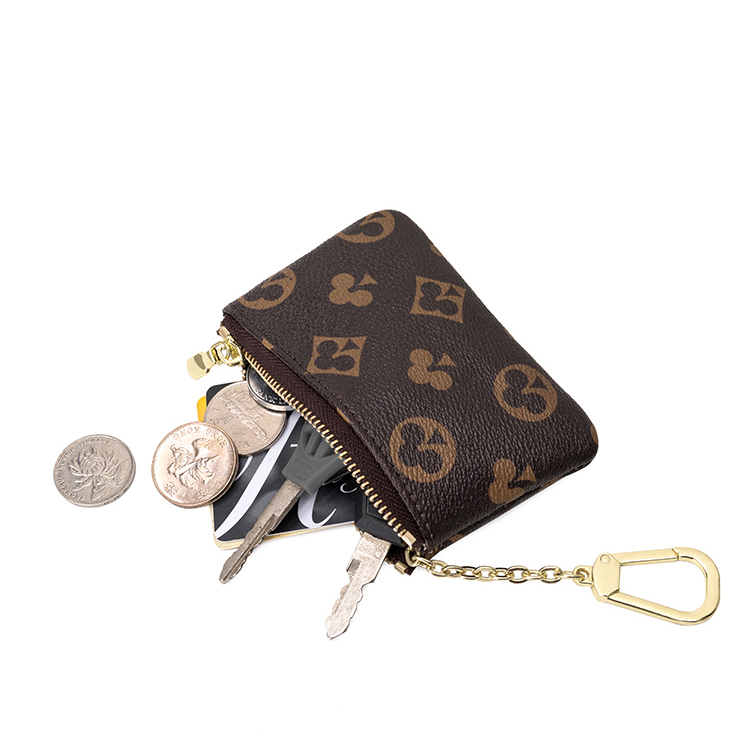 

Mini Classical Wallet Purse Brand Designer Zipper Coin Purse Leather Key Bag Unisex Leather Bag KeyChian Purse and Wallet Coin LJ200914