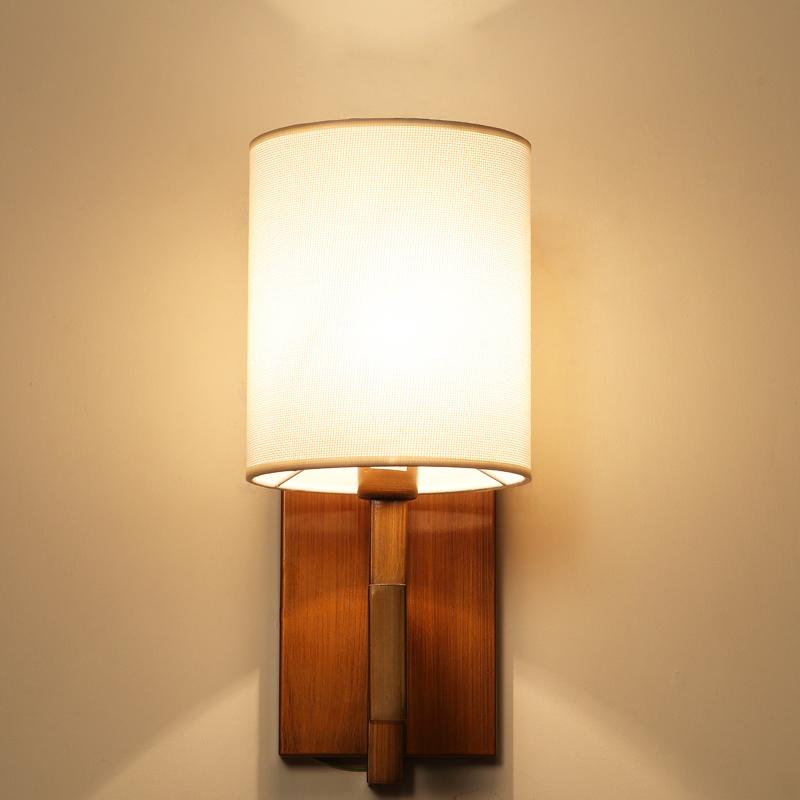 

Simple Wall Lamp Vintage Bedroom Bedside Wall Light Iron Art Study Lamp Creative Living Room Cloth Art Light