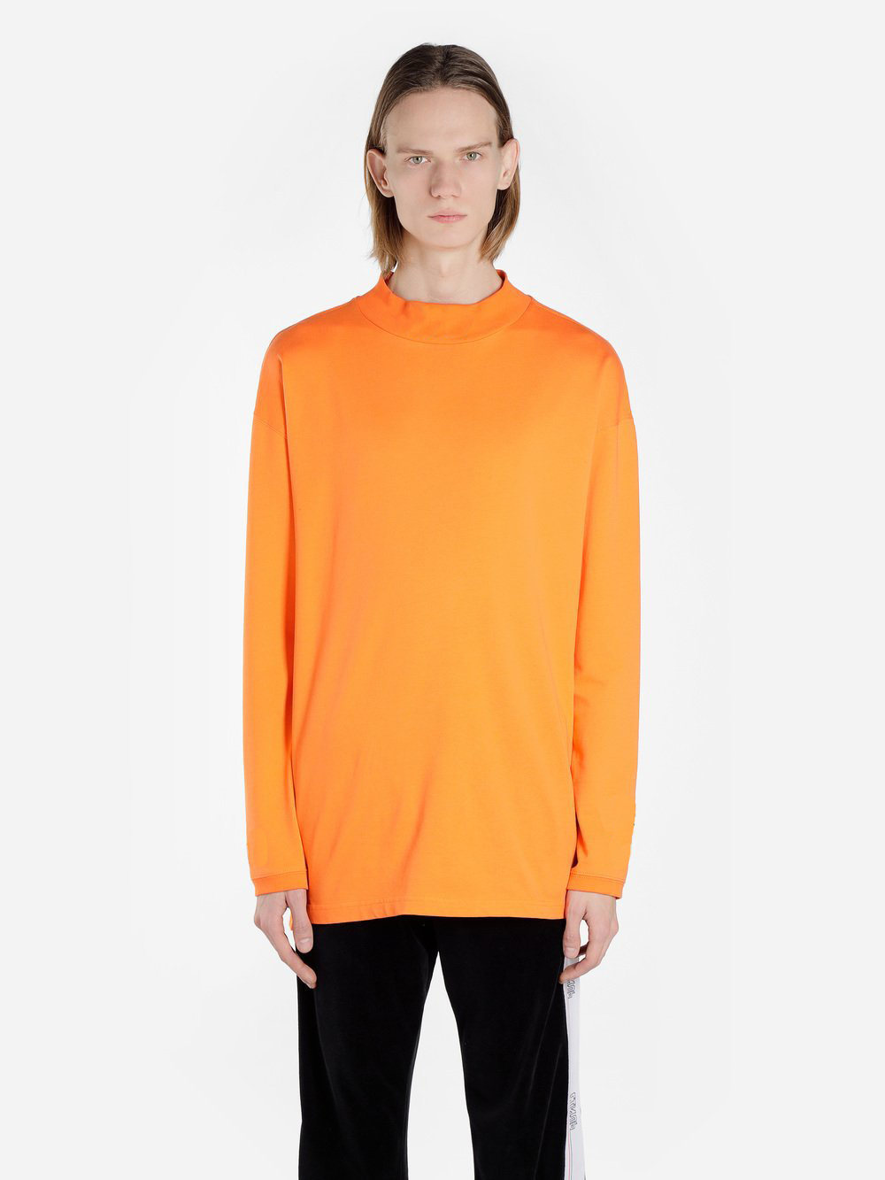 

20ss Womens And Designer T-shirts Hip-hop Head Round Long T-shirt Mens Personality Section Russian Brand Long-sleeved Neck Embroidery S Bour, White;black