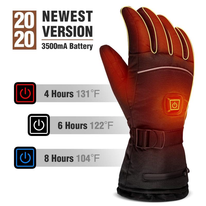 

Winter Electric Heated Gloves Windproof Skiing Warm Heating Touch Gloves USB Powered Electric Heated For Men Women#t, As pic