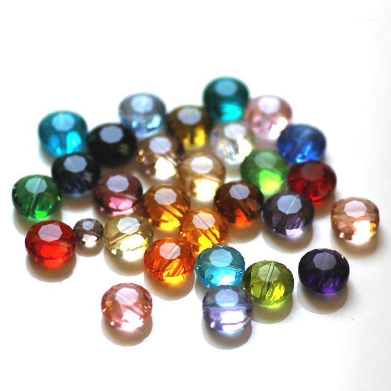 

16inches 6mm 8mm 10mm latest fashion crystal diy jewelry beads button shape flower cutting crystal glass beads create your style1