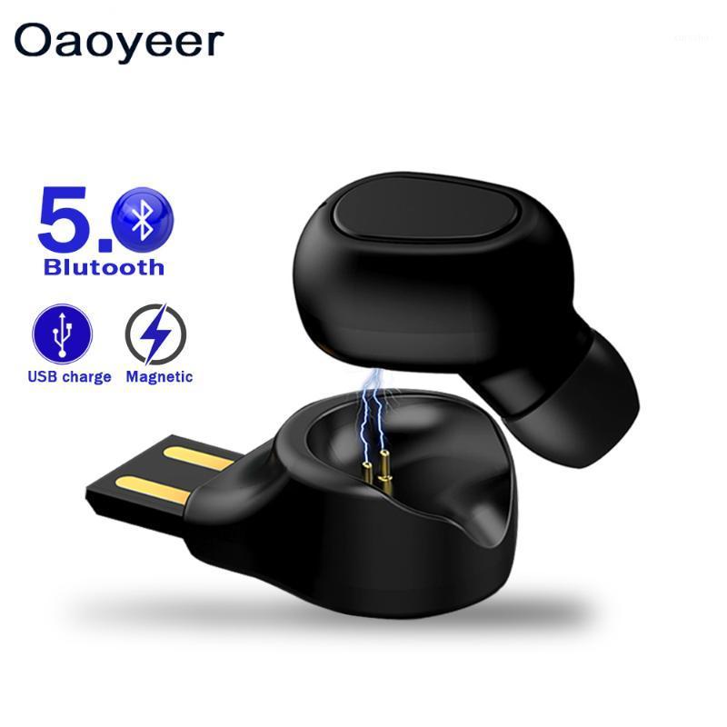 

Bluetooth 5.0 Earphone Mini in Ear Earbuds Bluetooth Sport Headset Wireless Earphone with Mic for For1, Black