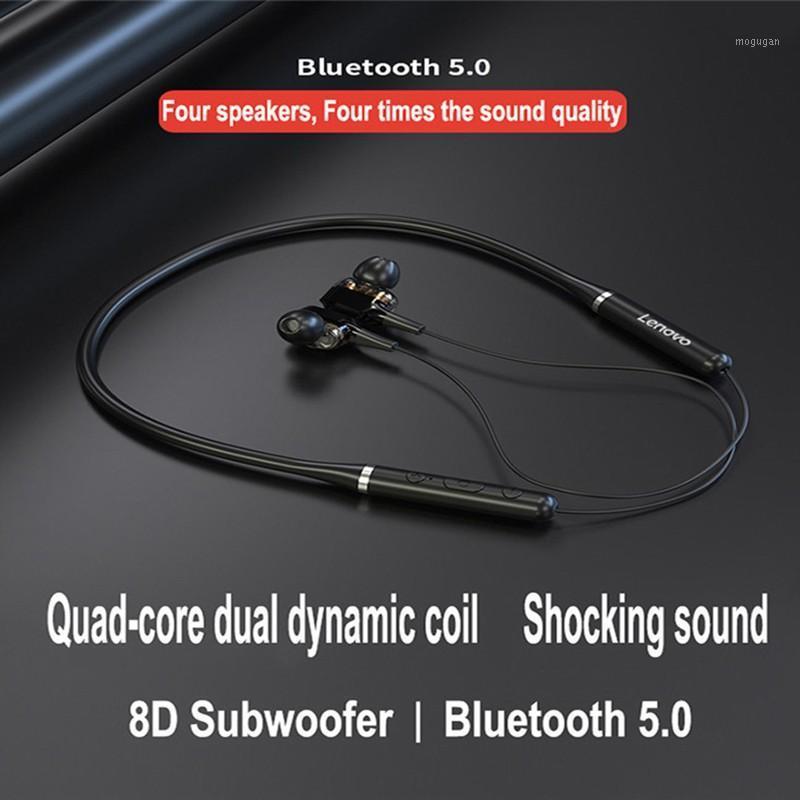 

Lenovo QE66 Bluetooth Neck-mounted Earphone Stereo Sound Active Noise Reduction Waterproof Wireless Earphone For Sport&Game1, Red