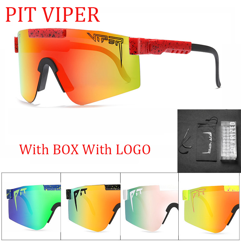 

NEW double wides BRAND Rose red pit viper Sunglasses double wide polarized mirrored lens tr90 frame uv400 protection wih case