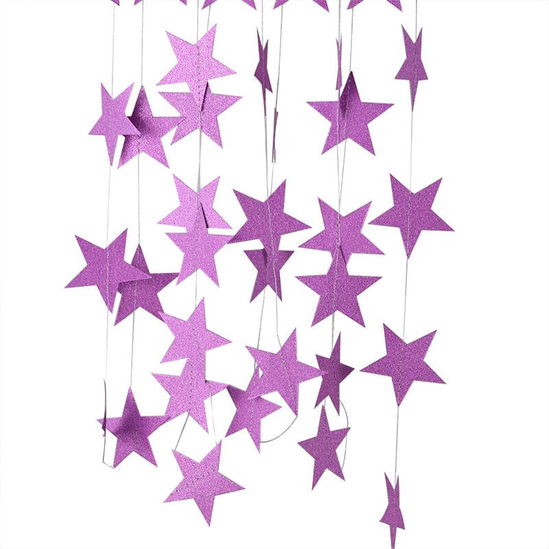 Azul F-blue 4m Cortina de la Estrella de Papel Colgante de Papel Colgando la Bandera de Papel Garland Bunting Banner Bricolaje Boda del Partido de DIY Decoraci/ón Colgante