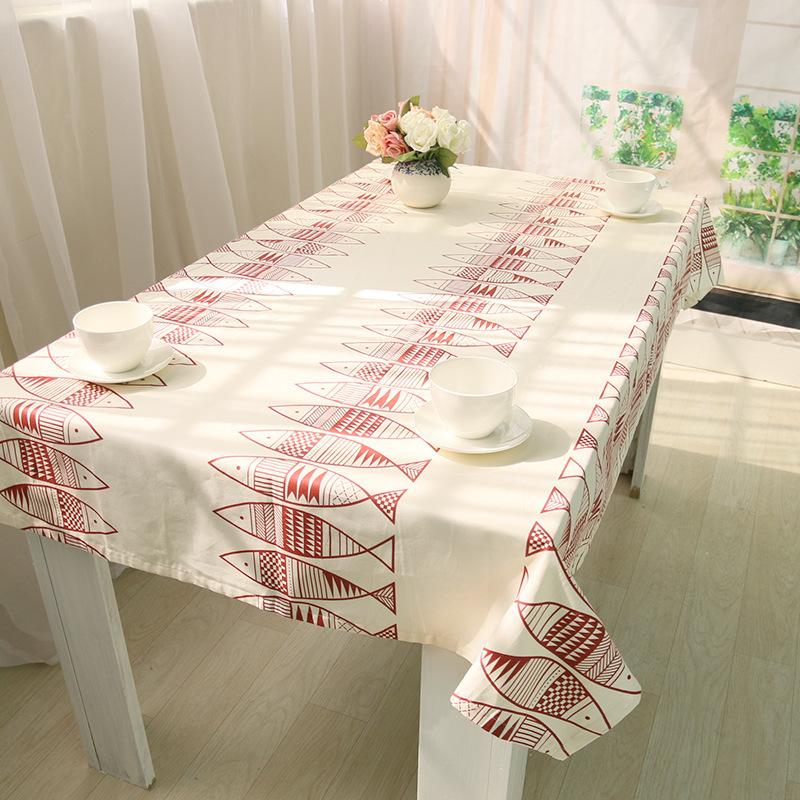 

Restaurant Full Cotton Oilproof Tablecloth Home Kitchen European Pure Cotton Household Table Cloth Dustproof Table Cover