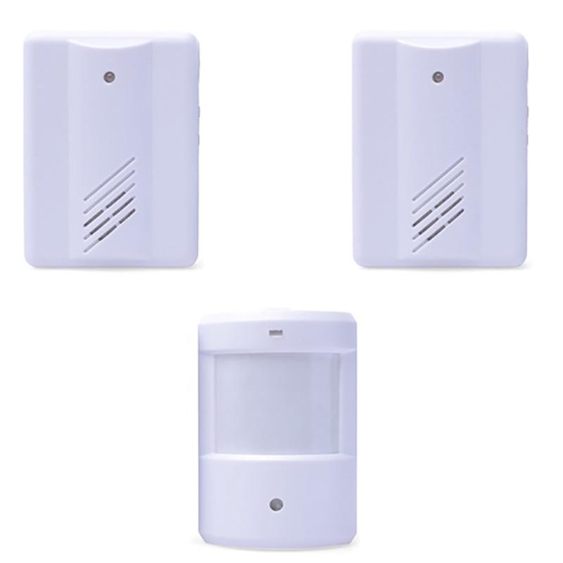

wirless infrared alarm Door Bell Driveway Garage System Motion Sensor 1 Transmitter With 2 Receivers