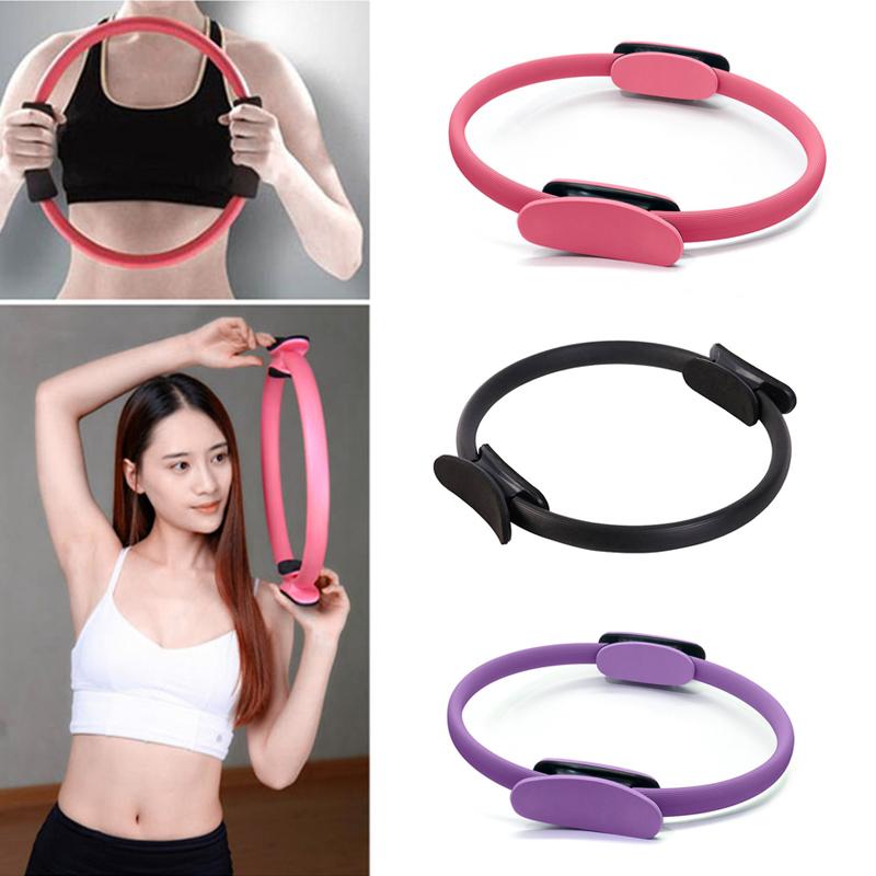 

Pilates Ring ic Circle Body Sport Exercise Fitness Strength Yoga Tool-Purple, Black