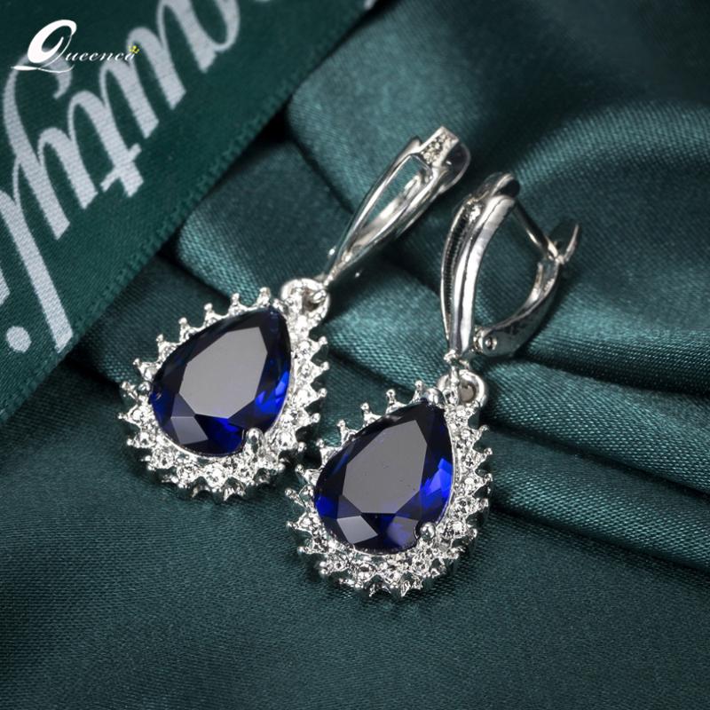 

Dangle & Chandelier Vintage Pendientes Earring Crystal Wedding Jewelry Blue Earrings Bijoux Earings Kolczyki Imitation Brincos