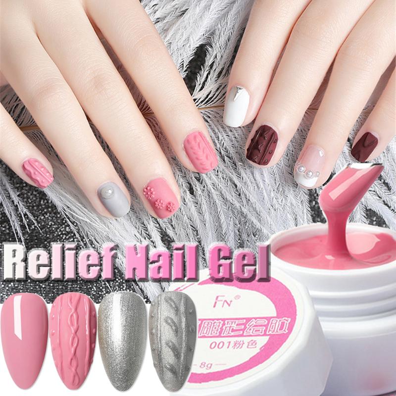 

3D Sculpture Carved Gel Nail Gel Varnish Modelling Painting Adornment Tools Nail Polish 8ml Art Painting Decoration, 03