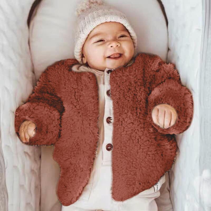 

Toddler Baby Kids Girls Windproof Winter Solid Fleece Coat Thicken Warm Outwear1, Bw