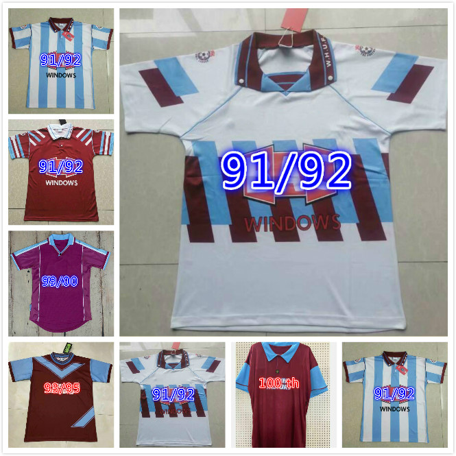 

1991 92 Retro LAMPARD soccer jersey 99 00 95 97 100th years WINTERBURN KITSON DI CANIO DEFOE FERDINAND Classic football shirt, 91/92 away size s-xxl