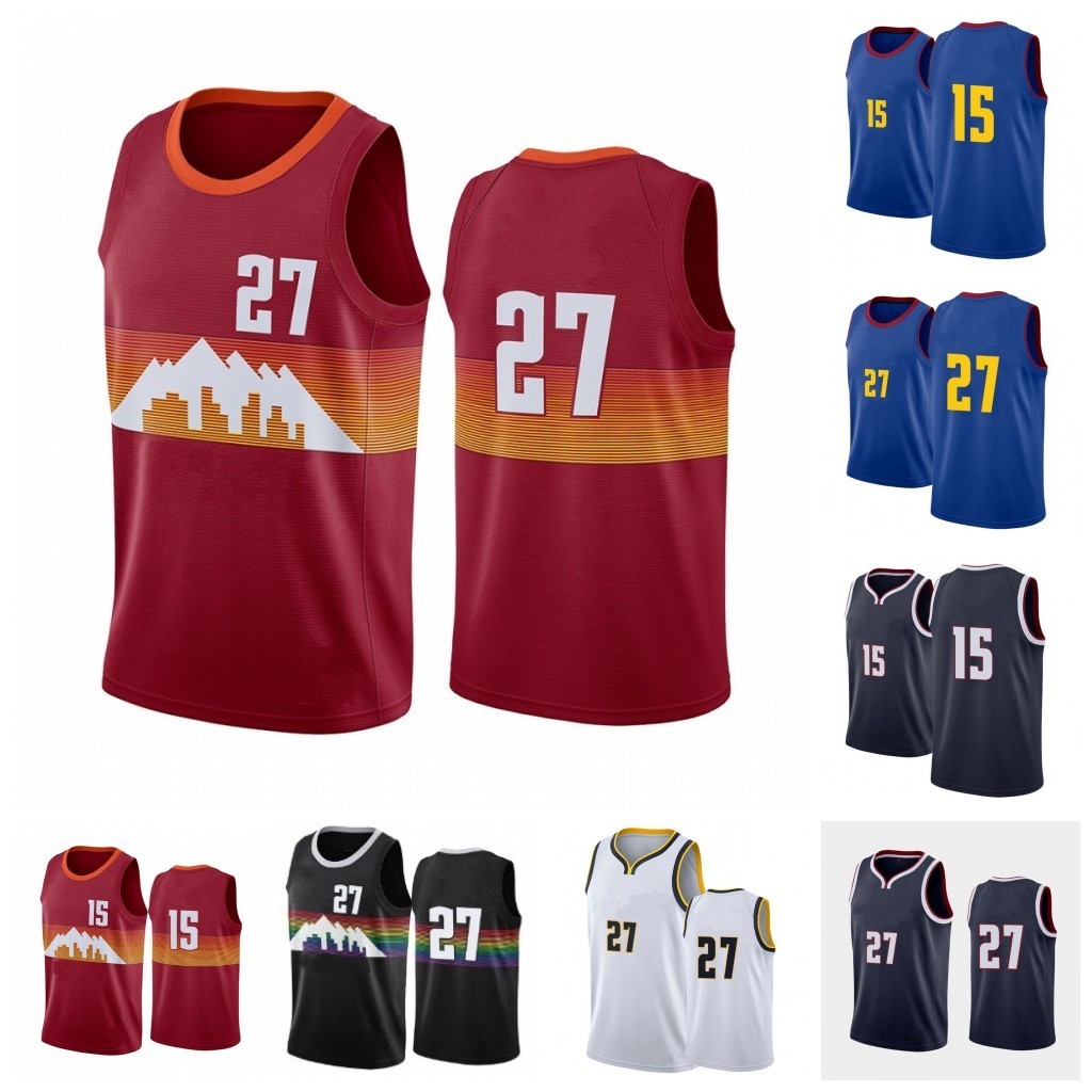 

15 Jokic 27 Murray Basketball Jerseys Vintage 55 Mutombo 3 Iverson 15 Anthony 2021 City, As