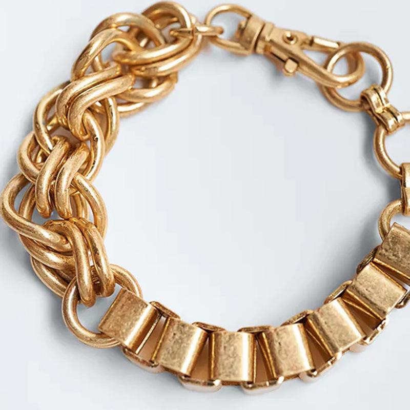 

2020 Personality Necklace Asymmetric Exaggerated Metal Punk Accessories Hip Hop Thick Short Miami Cuban Choker Jewelry