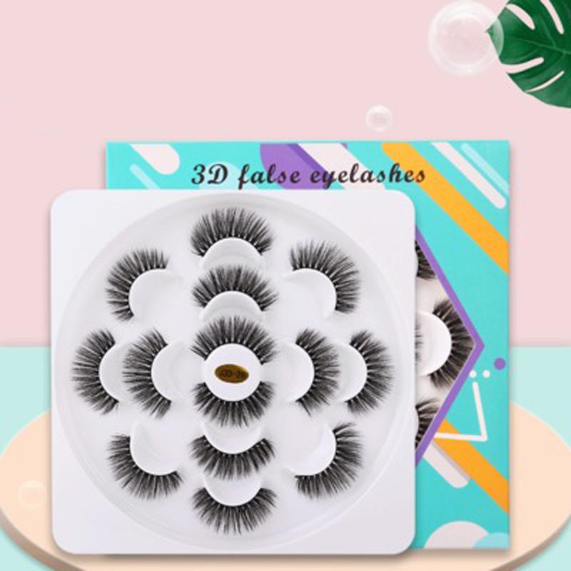 

YioWio Handmade Makeup 7Pairs 3D Fluffy Lash Book Faux Fauc Cils Mink Eyelashes Bulk Natural Wispy False Strip Lashes Wholesale