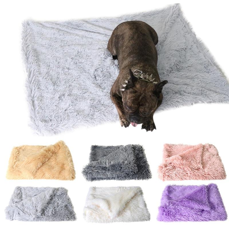 

Soft Velvet Pets Dog Beds Blanket Warm Fluffy Sleeping Double Layer Mat For Small Medium Large Dogs Hot