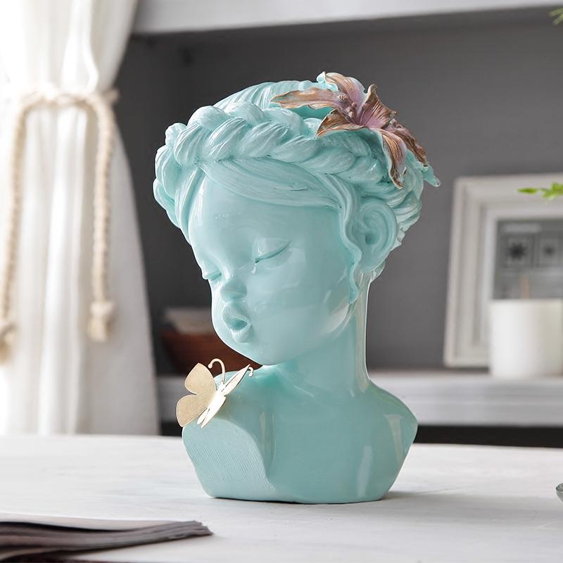 

Home Decor 3D Figurine Table Decoration Europe Sculpture Modern Living Room Desk Decorations Cute Kids Angel Miniature Statue