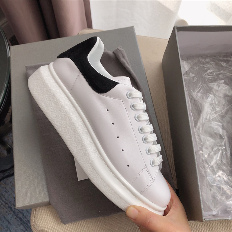 

Top Quality Casual Shoes Genuine Leather Mens Women Trendy Trainer White Leather Platform Luxurys Designers Shoes Flat Chaussures, 13