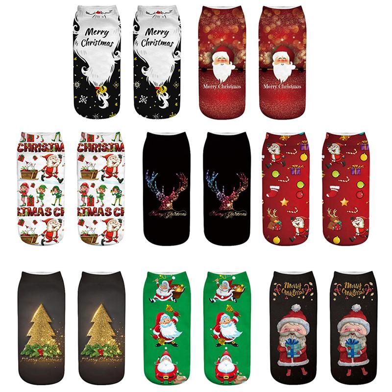 

Christmas Socks Cotton Stockings Cartoon Unisex Santa Claus Xmas Gift