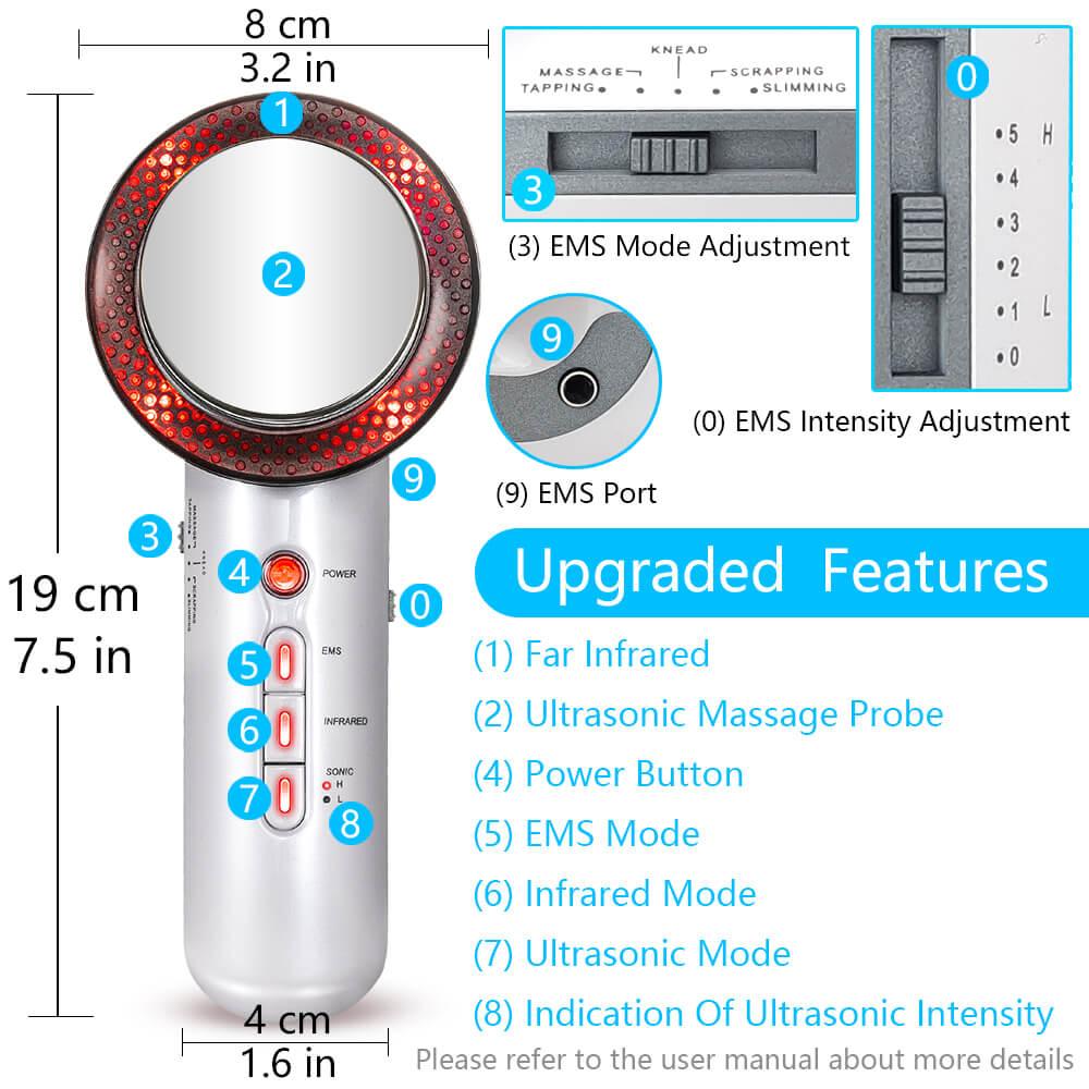 

Ultrasonic Cavitation EMS Body Slimming Massager Anti Cellulite Fat Burner Patch Galvanic Infrared Therapy Products