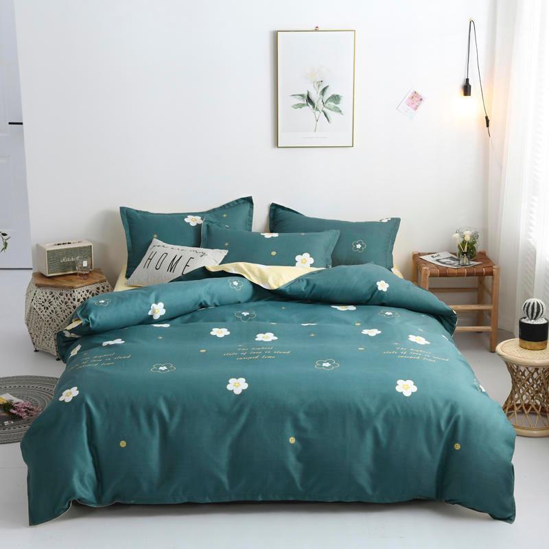 

Bonenjoy Bed Set Duvet Cover With Pillowcase juego de cama Comforter Bedding Sets Flat Sheet Bedclothes 3/4 pcs Queen King Size1, Type 14