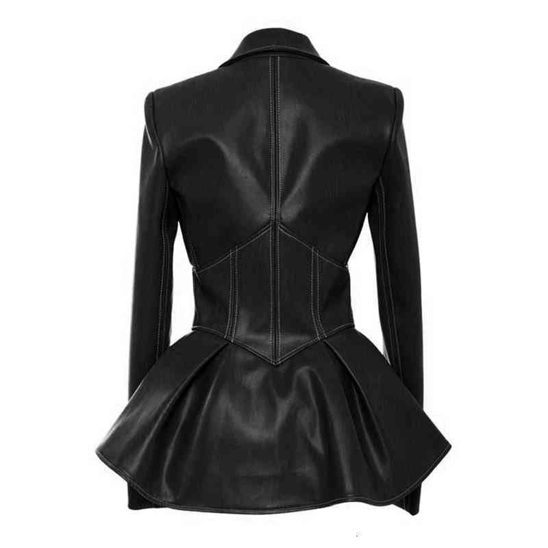 Women's Jackets Rosetic Black Gothic Faux Leather PU Winter Spring Motorcycle Goth Coats 54NB-image-748045307