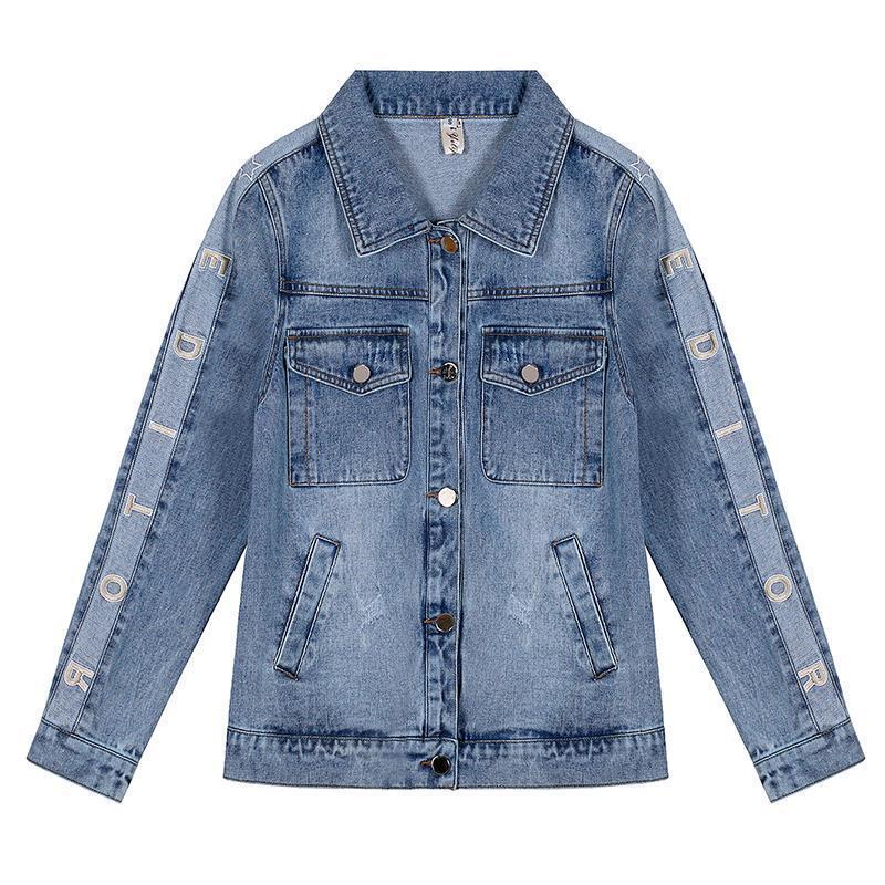 

Short Denim Jacket Women 2020 Spring And Autumn New Loose Wild Top Women Clothing Fashion Casual Wild Denim Coat Female, Blue