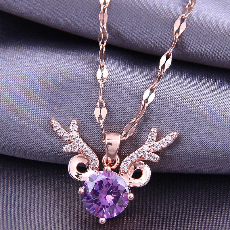 

Fashion Korean fashion Christmas deer necklace with Necklace Statement gift