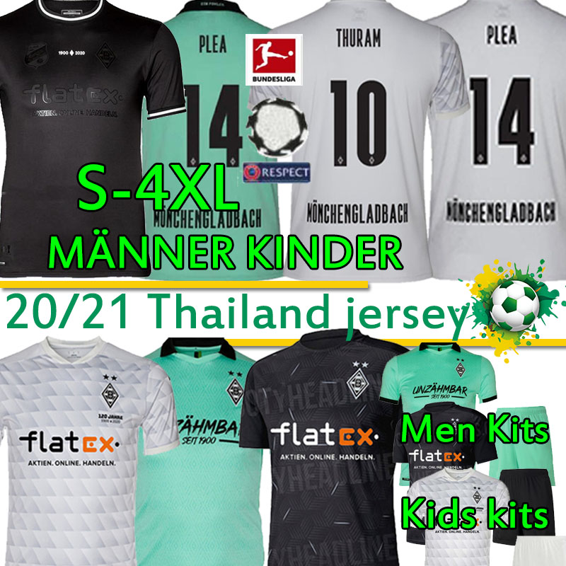 

4XL 120th Men Kits Kids MÖNCHENGLADBACH Soccer Jersey 2020 2021 PLEA THURAM Stindl Hofmann BENSEBAINI HERRMANN MEN KIDS Kits Football Shirts TOP, 2 120th patch