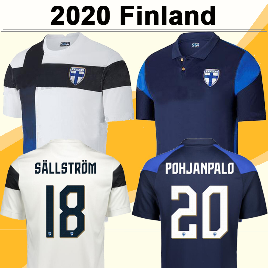 

2020 Finland National Team Mens Soccer Jerseys New PUKKI SKRABB RAITALA JENSEN LOD KAMARA Home Away Football Shirt Short Sleeve Uniforms, Qm0922 2021 home no patch
