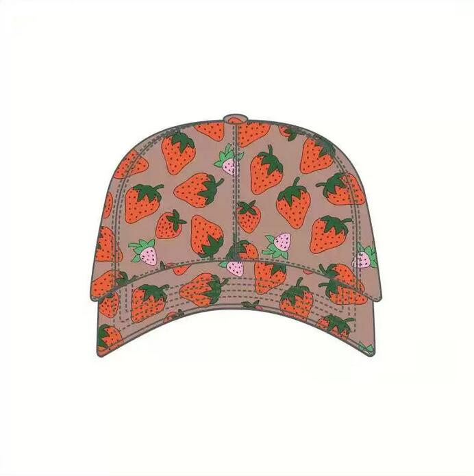 

2021 Classic Letter cactus print baseball cap Women Famous Cotton Adjustable Skull Sport Golf Curved high quality strawberry Sun hat Visor, Bucket hat