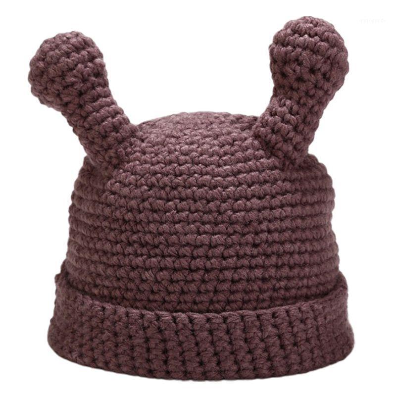 

Women Winter Crochet Knit Beanie Hat Solid Cartoon Tentacle Cuffed Skull Cap 517D1, Black