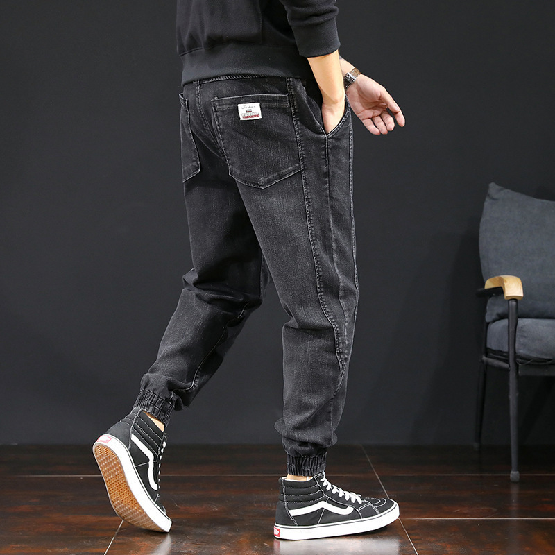 

2021 New Japanese Vintage Fashion Men Jeans Plus Size Spliced Designer Cargo Pants Wide Leg Winter Velvet Warm Trousers Hip Hop Joggers H274, Black no velvet