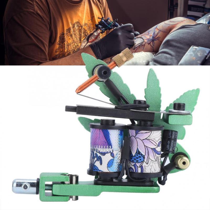 

Professional V-shape Alloy Tattoo Machine 10 Wrap Coils Liner and Shader Microblading Permanent Make Up Tattoo Device