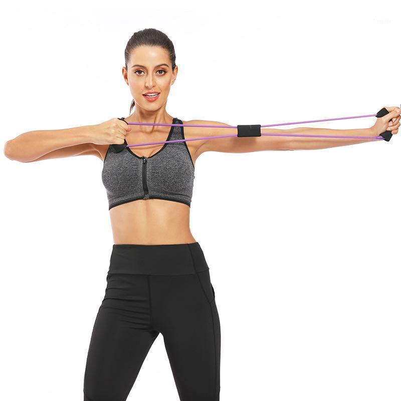 

8-Word Chest Expander TPE WOMEN'S Chest Expansion Pulling Rope Household "Stretching Belt Resistance Band Yoga Pilates Fitness E1