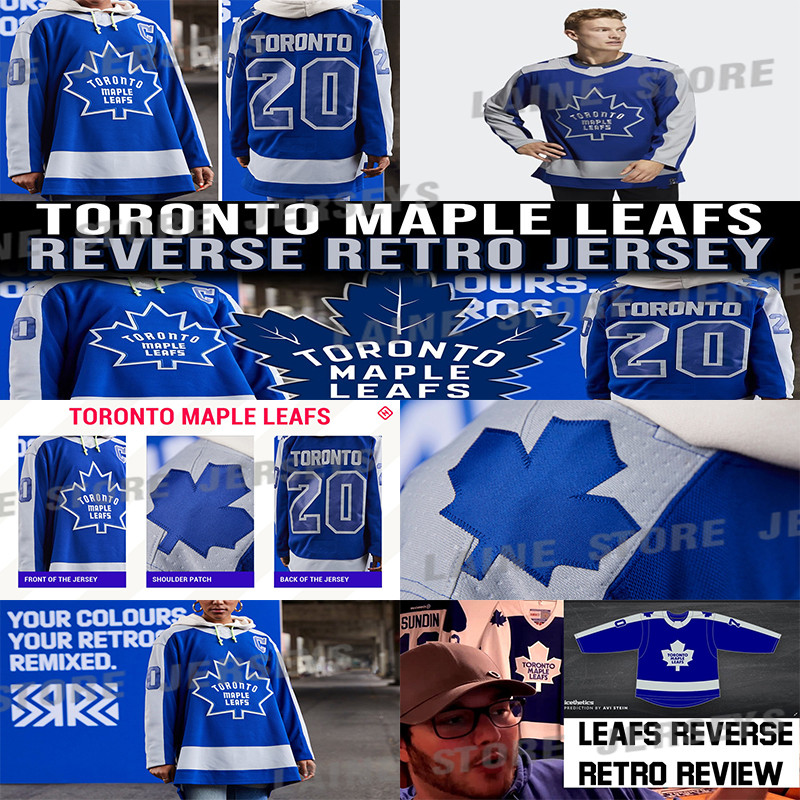 

Toronto Maple Leafs Jersey 2020-21 Reverse Retro 91 John Tavares 34 Auston Matthew 16 Mitchell Marner 97 Joe Thornton Hockey Jersey, Blue