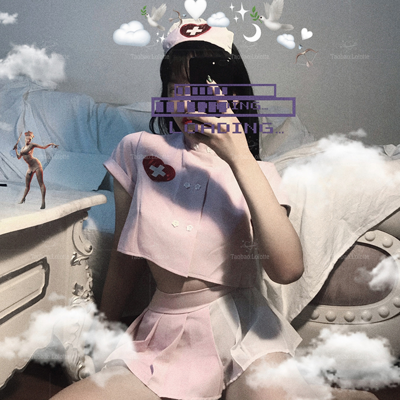 

Beautiful Uniform From Nurse Cosplay Costume Erotic Pink Employee Dramatization Women Sexy Babydoll Hot Panties For The Home Clothes Suite