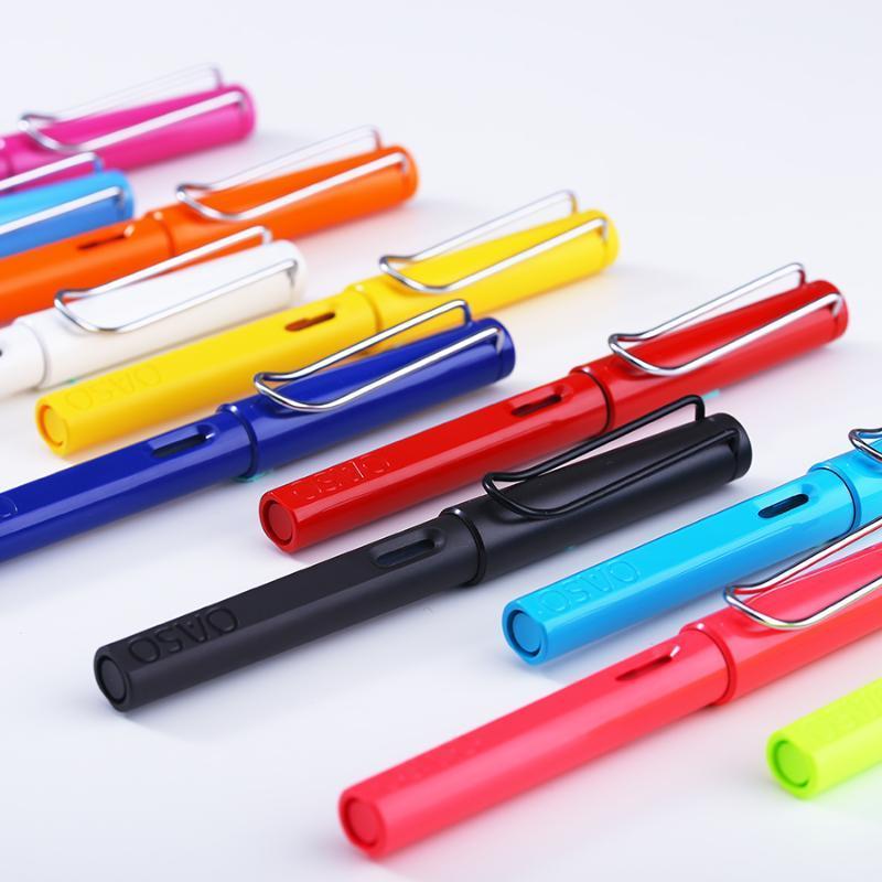 

School Stationery OASO 007 Fashion Series 0.5mm Iridium Nib Resin Fountain Pen Luxury Ink Pens for Christmas Gift1, Red
