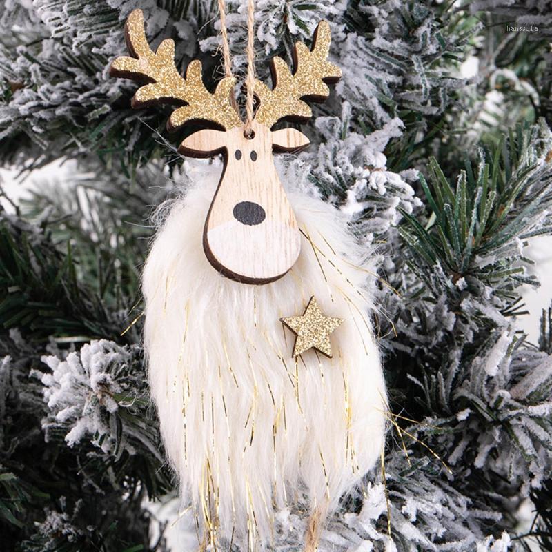 

New Arrivals Elk Wooden Christmas Pendant Xmas Tree DIY Hanging Christmas Party Happy New Years Home Decorations 2019 Navidad1