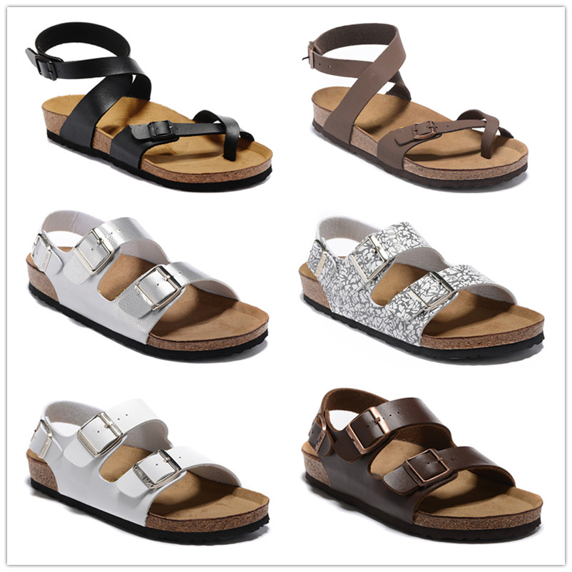 

Yara Newset Lady Cork slippers Transparent Flat Slipper Beach Sandals Slides Upper Leather Contrast Color Serpentine Shoes, 01