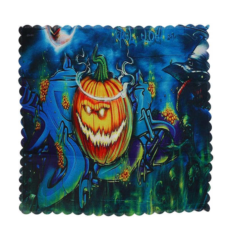 

Halloween 3D Rectangular Round Cotton Tablecloth Table Cloth Waterproof Dustproof Thicken Horror Pattern Home Textile, As picture
