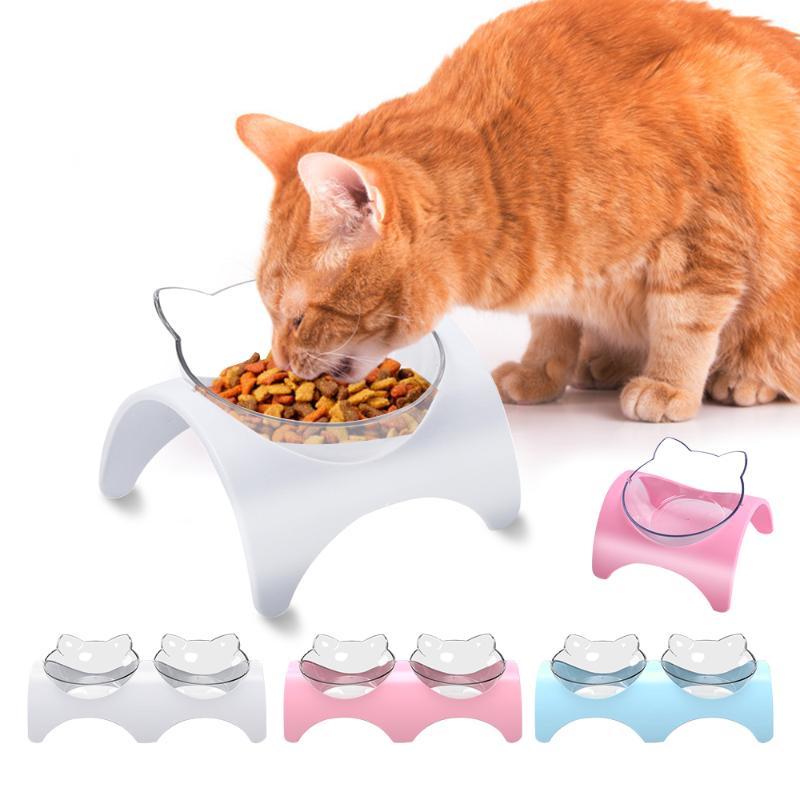 

Double Pet Bowls Cat Bowl Water Feeder Pet Drinking Dish Feeder Cat Puppy Feeding Supplies Small Dog Accessories