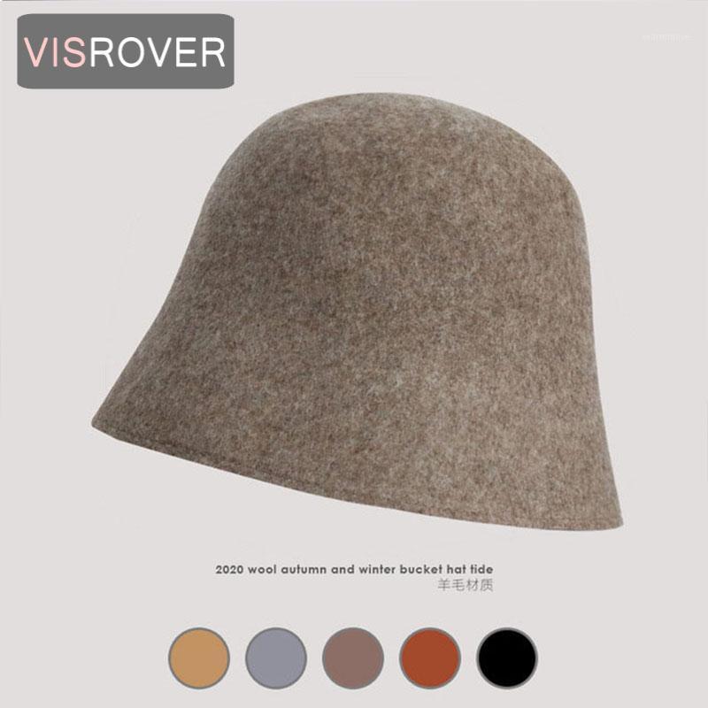 

VISROVER 5 colorways wool Winter Bucket cap for Women Autumn big hat cool outdoor sports Aurtumn Winter ladies hat wholesales1