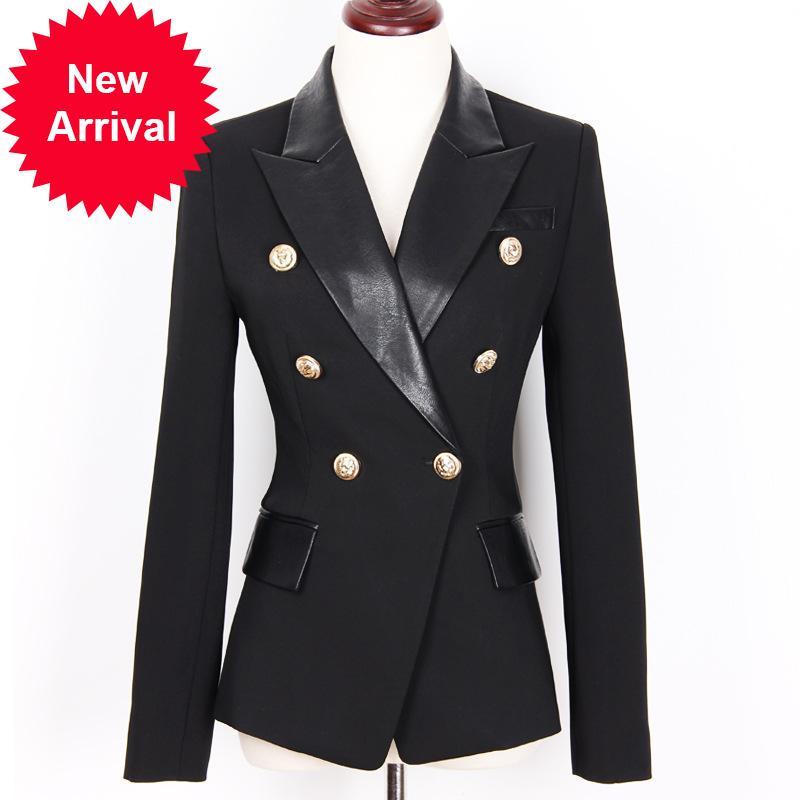 

2021 New Autumn New Fashion Thin Suit High Quality Elegant Woman Temperament Long Leather Lapel Sleeve of Plutonium Outwear 8poj, Beige