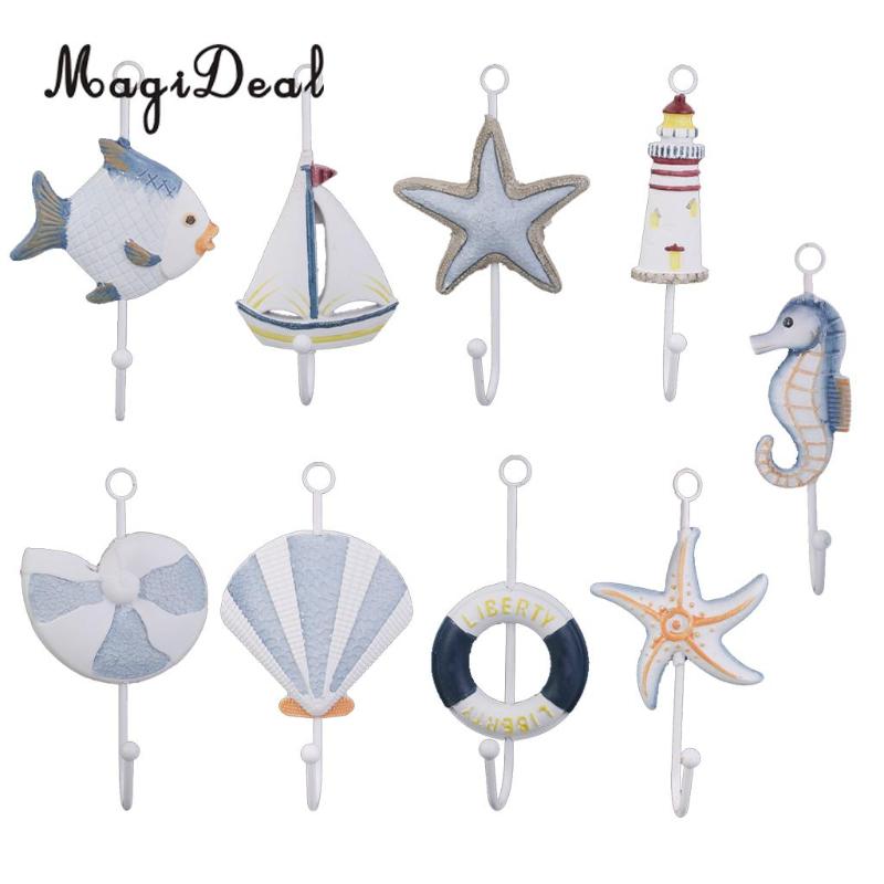 

MagiDeal 9 Styles Creative Wall/Door Clothes Hook Hat Towel Bag Hanger Holder-Home Decor