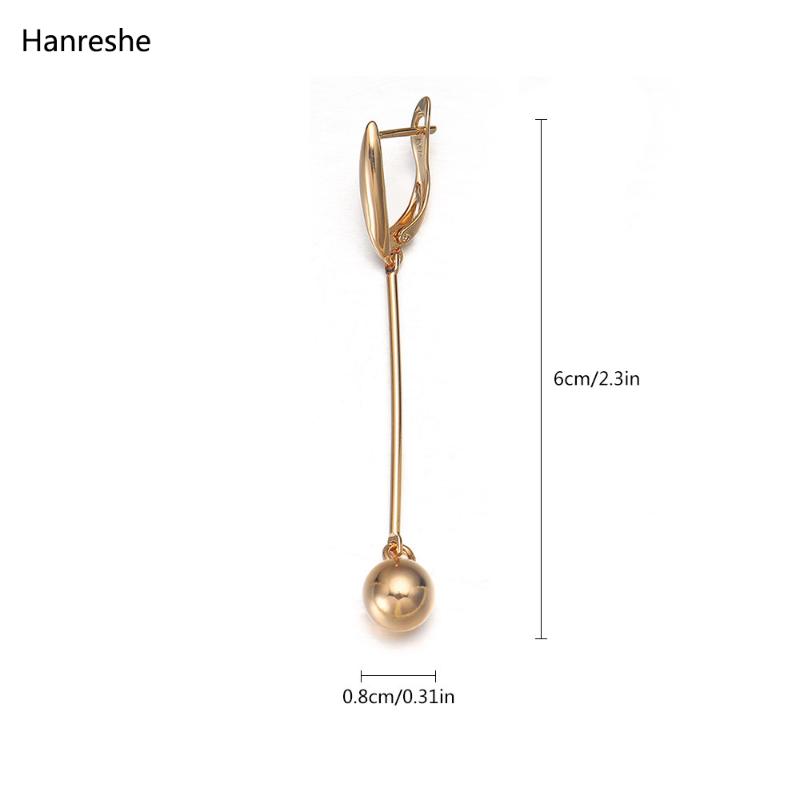 

Hanreshe Best Round Drop Earrings Punk Jewelry Party Long Chain Earring Small Copper Round Pendant Romantic Earring Women Gift