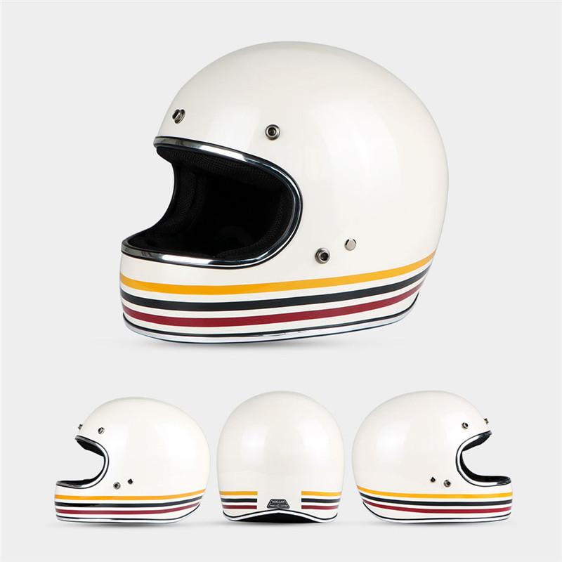 

Retro full helmet men's motorcycle four seasons full-covered FRP motorcycle helmet removable and washable lining