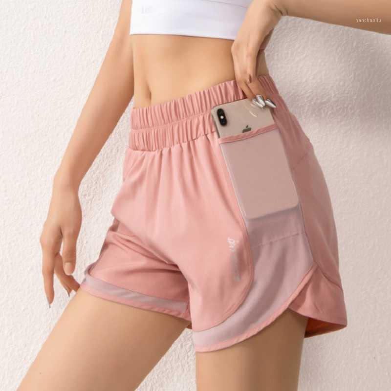 

Women Gym shorts side pocket running shorts breathable quick dry yoga women workout fitness sportwear1, Black