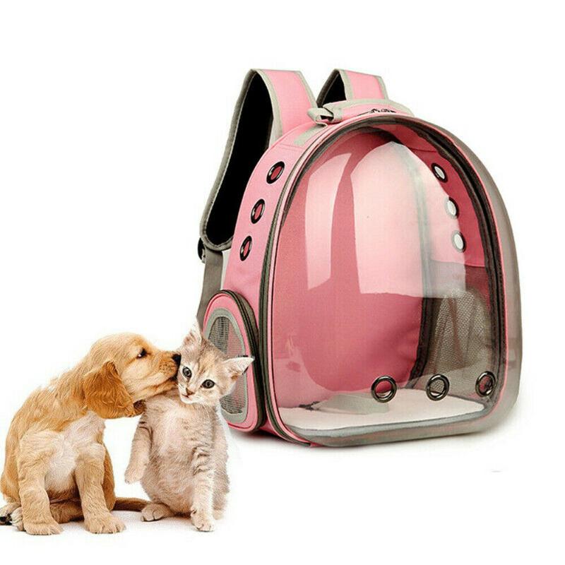 

Beautiful Breathable Portable Pet Cat Puppy Carrier Bag Outdoor Travel puppy cat bag Transparent Space Pet Backpack